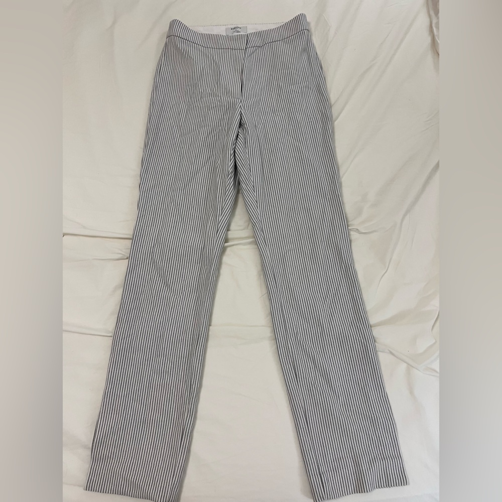 Babaton Aritzia Blue and White Stripe Pants